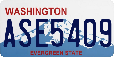 WA license plate ASE5409