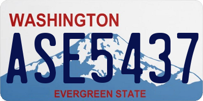 WA license plate ASE5437