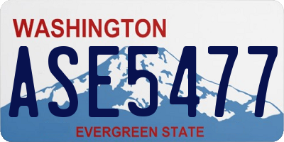 WA license plate ASE5477