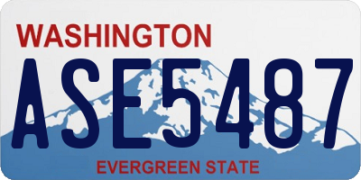 WA license plate ASE5487