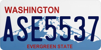 WA license plate ASE5537