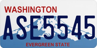WA license plate ASE5545