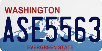 WA license plate ASE5563