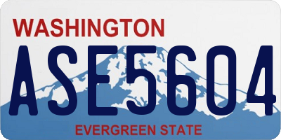 WA license plate ASE5604