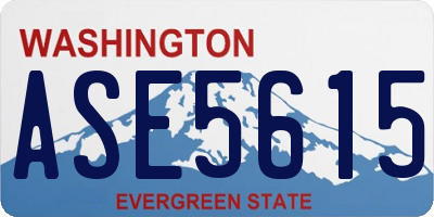 WA license plate ASE5615