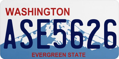 WA license plate ASE5626