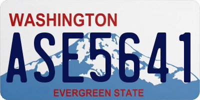 WA license plate ASE5641
