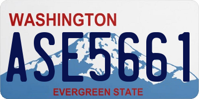 WA license plate ASE5661