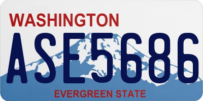 WA license plate ASE5686