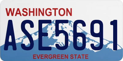 WA license plate ASE5691