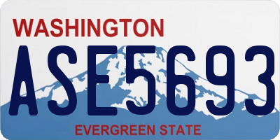 WA license plate ASE5693