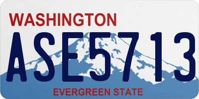 WA license plate ASE5713