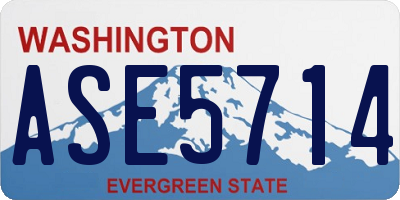 WA license plate ASE5714