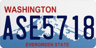 WA license plate ASE5718