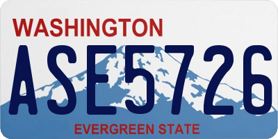 WA license plate ASE5726