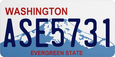 WA license plate ASE5731
