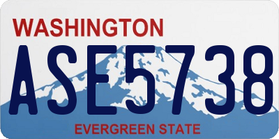 WA license plate ASE5738