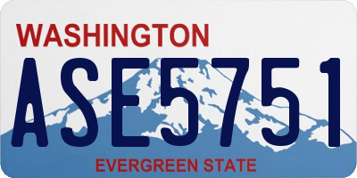 WA license plate ASE5751