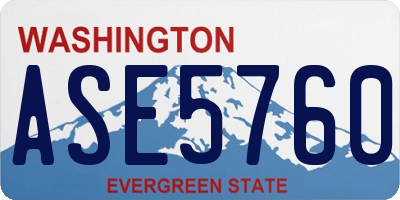 WA license plate ASE5760