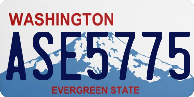 WA license plate ASE5775