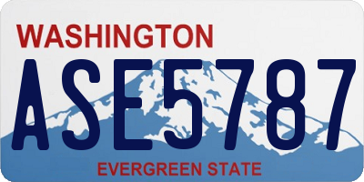 WA license plate ASE5787