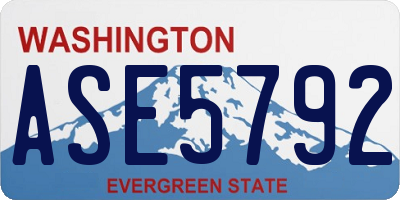 WA license plate ASE5792