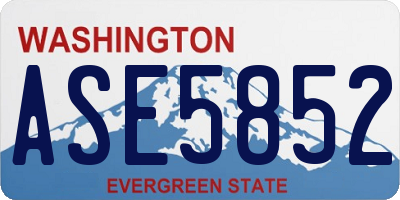 WA license plate ASE5852