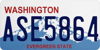 WA license plate ASE5864