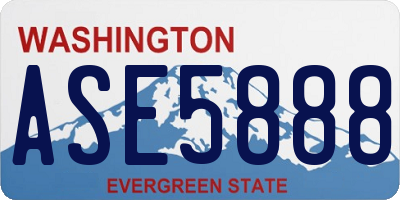 WA license plate ASE5888