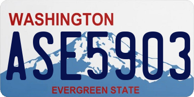 WA license plate ASE5903