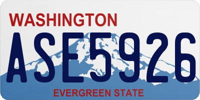 WA license plate ASE5926