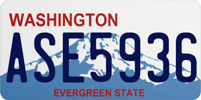 WA license plate ASE5936