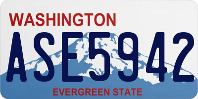 WA license plate ASE5942