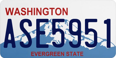 WA license plate ASE5951