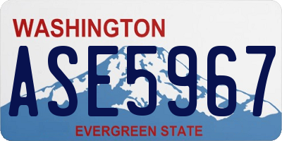 WA license plate ASE5967