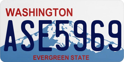 WA license plate ASE5969