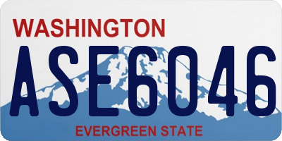 WA license plate ASE6046