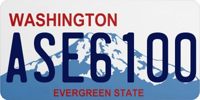 WA license plate ASE6100