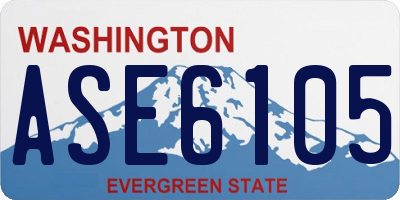 WA license plate ASE6105