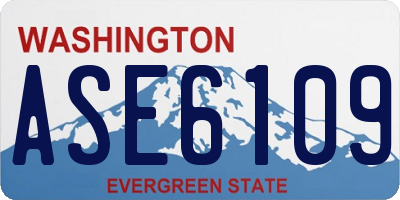 WA license plate ASE6109
