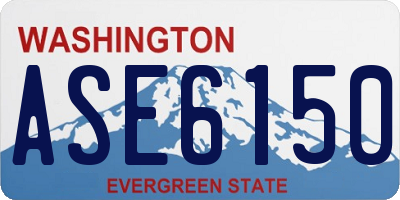 WA license plate ASE6150