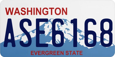 WA license plate ASE6168