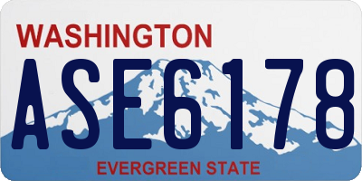 WA license plate ASE6178