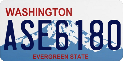 WA license plate ASE6180