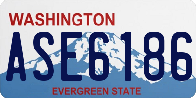 WA license plate ASE6186