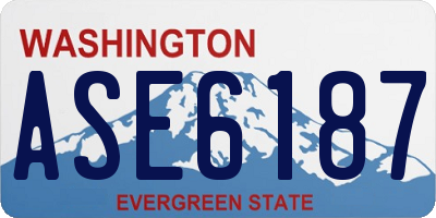WA license plate ASE6187