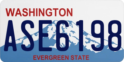 WA license plate ASE6198