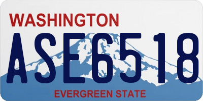 WA license plate ASE6518