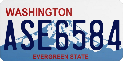 WA license plate ASE6584