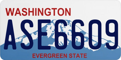 WA license plate ASE6609
